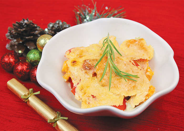 Scalloped Peppers and Sweet Potatoes